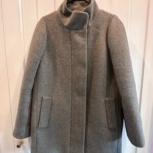 J. Crew Mercantile Grey Wool Blend Coat